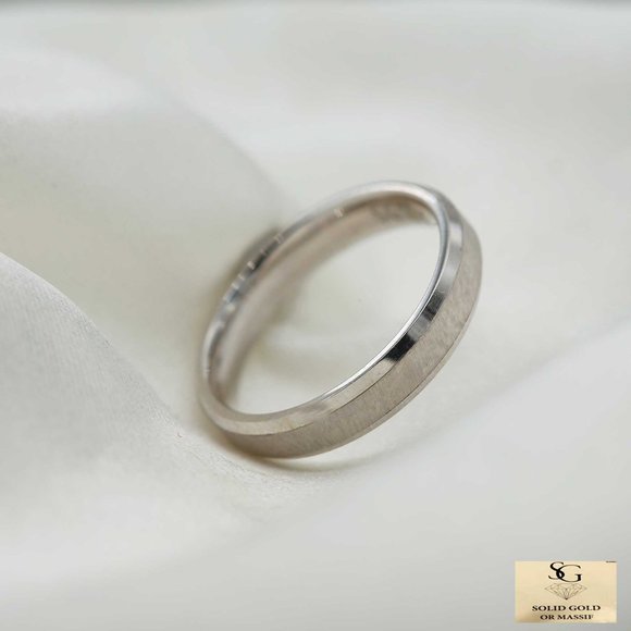 10 K Gold wedding Band 4mm , white gold, yellow gold, rose gold, engagement - Picture 2 of 4